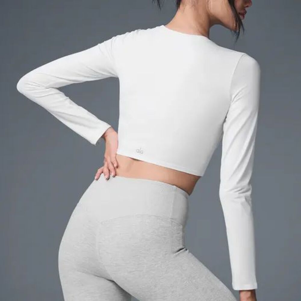 Alo Yoga Alosoft Crop Finesse Long Sleeve